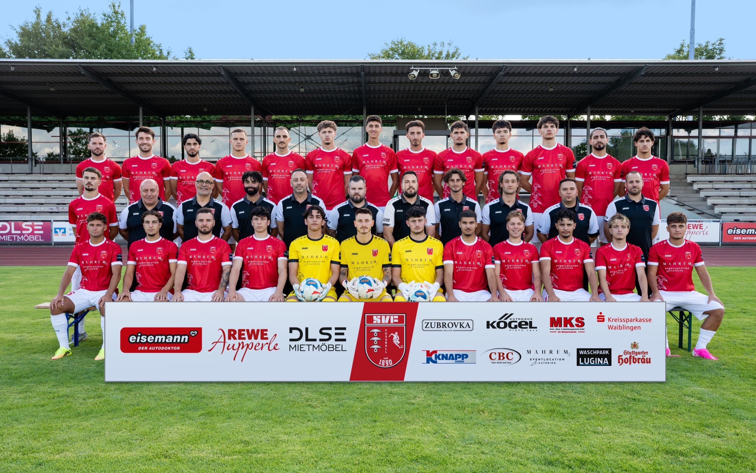 Mannschaftsfoto der 1. Mannschaft des SV Fellbach