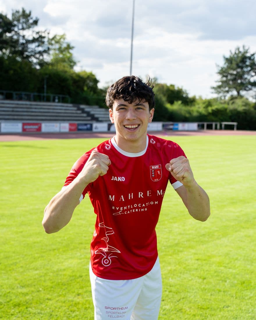 Bruno Poitner beim Jubeln